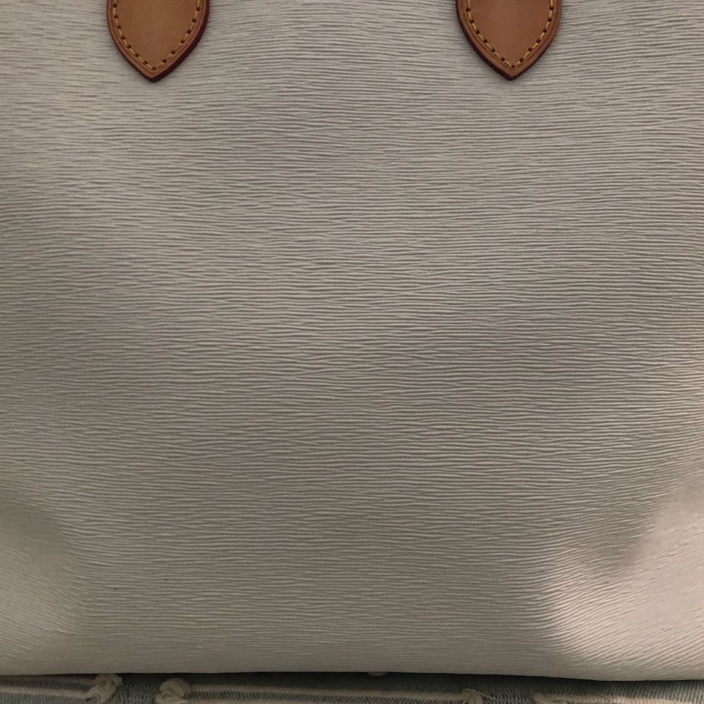 #4. Dooney & Bourke Epi Leather White Tan Double Zip Outer Pockets Satchel - Picture 6 of 12